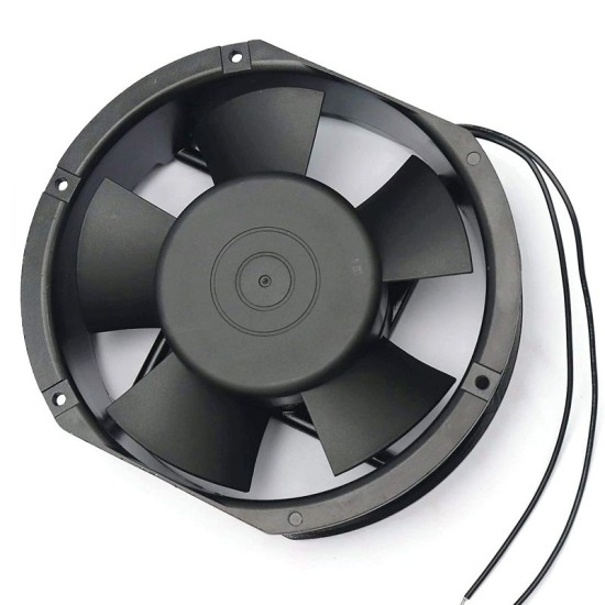 Brush less 220V AC Exhaust Cooling Fan 6inch, Axial Metal Black Fan