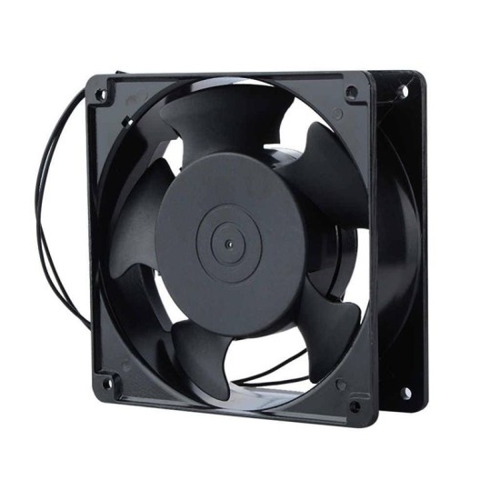 Brush less 220V AC Exhaust Cooling Fan 4inch, Axial Metal Black Fan