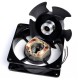 Brush less 220V AC Exhaust Cooling Fan 4inch, Axial Metal Black Fan