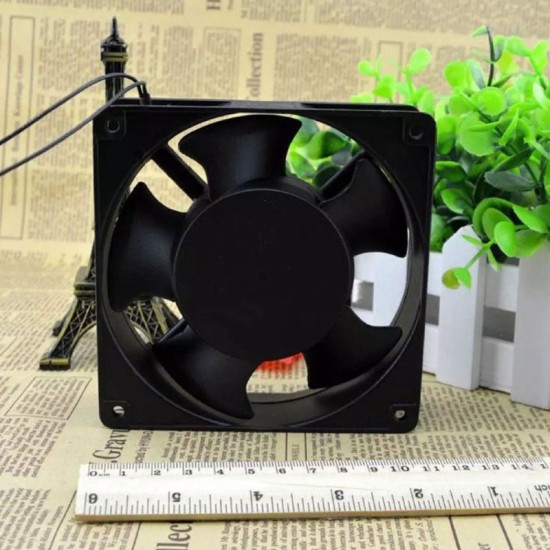 Brush less 220V AC Exhaust Cooling Fan 4inch, Axial Metal Black Fan