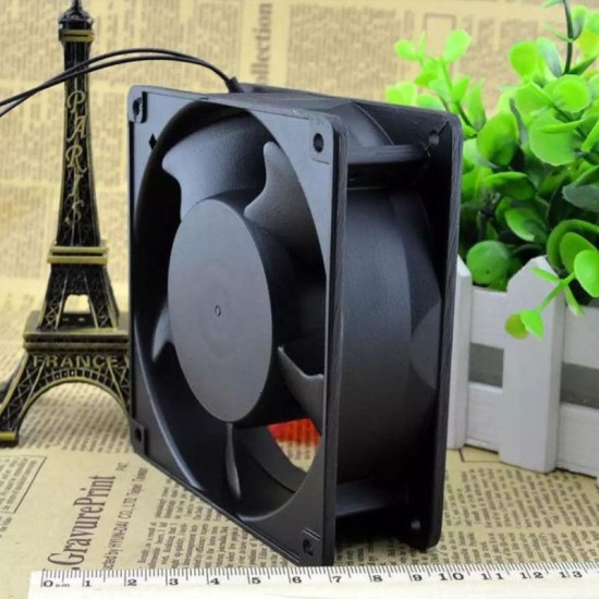 Brush less 220V AC Exhaust Cooling Fan 4inch, Axial Metal Black Fan