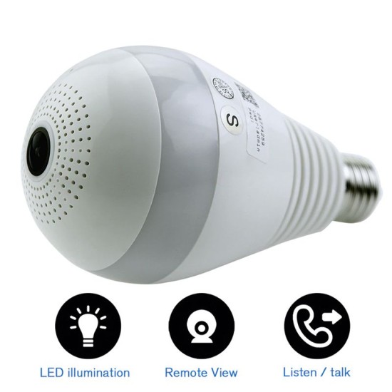 360 degree Wireless IP Camera Bulb+32GB SD