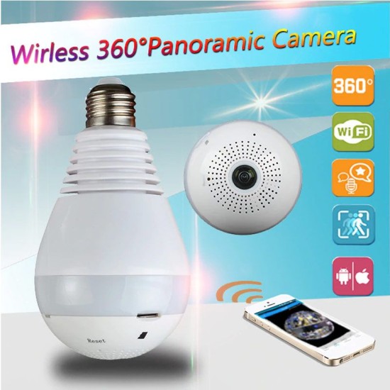 360 degree Wireless IP Camera Bulb+32GB SD