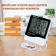 Indoor Outdoor hygrometer thermometer Weather Station with Clock, HTC-2 