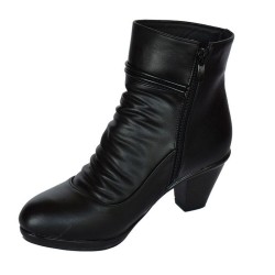 Sunshine Ladies Leather Black Ankle Boots Sunshine Ladies Leather Black Ankle Boots