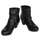 Sunshine Ladies Leather Black Ankle Boots