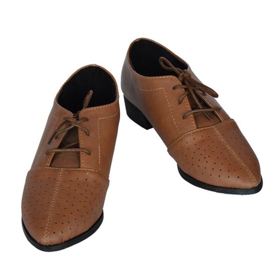 Sunshine Ladies leather Brown Pointed Shoes