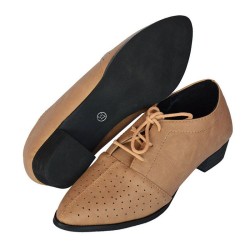 Sunshine Ladies leather Coffee Pointed Shoes Sunshine Ladies leather Coffee Pointed Shoes