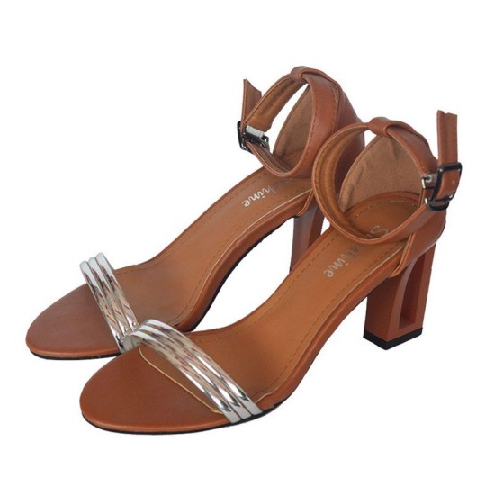 Sunrise Ginger Hollow Block Heels