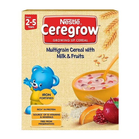 Nestle Ceregrow Multigrain Cereal with Milk & Fruits-300gm (2-5 years)