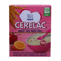 Nestle Cerelac Wheat Rice Mixed Fruit Stage 3-300g  Nestle Cerelac Wheat Rice Mixed Fruit Stage 3-300g