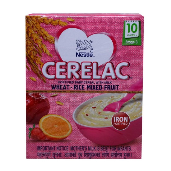 Nestle Cerelac Wheat Rice Mixed Fruit Stage 3-300g 