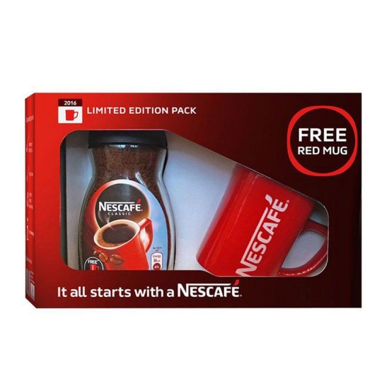 Nescafe Classic Dawn Coffee with Free Red Mug 100gm