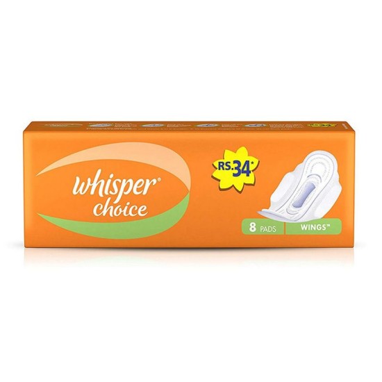 Whisper Choice Wings Sanitary Pads 8 Count