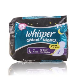 Whisper Maxi Overnight Sanitary Pads - XL Wings 7 Count Whisper Maxi Overnight Sanitary Pads - XL Wings 7 Count