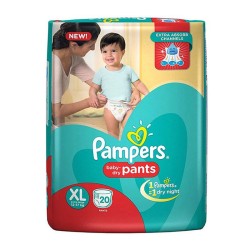 Pampers Extra Large Size Diaper Pants White 20 Count Pampers Extra Large Size Diaper Pants White 20 Count