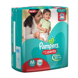 Pampers Medium Size Diaper Pants White 20 Count Pampers Medium Size Diaper Pants White 20 Count