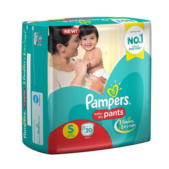 Pampers Small Size Diaper Pants White 20 Count