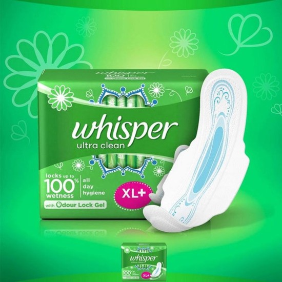 Whisper Ultra Plus Sanitary Pads XL Plus 30 Count