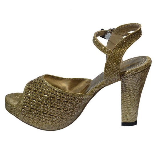 Golden Glitter Heels
