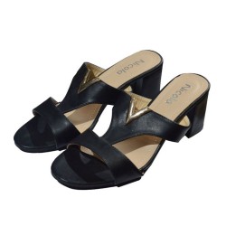 Black Slip on Heel Sandals Black Slip on Heel Sandals