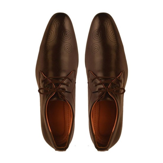 Men's Dark Chocolate Leather Shoes