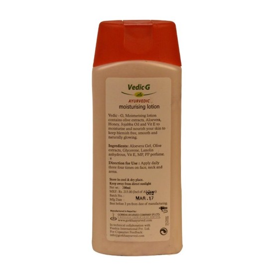 Vedic G Moisturizing Lotion 200ml