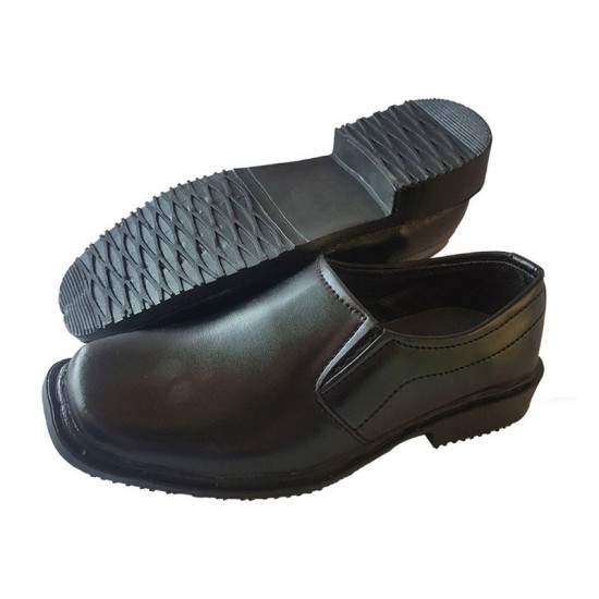 School Shoes Black Tip Slip-On 