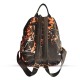 Black-Orange Paint Splatter Korean Bacpack