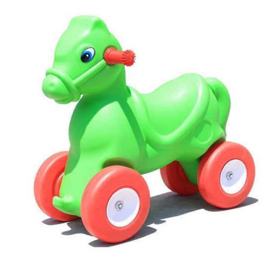 Four-Wheeled Horse Ride-On green