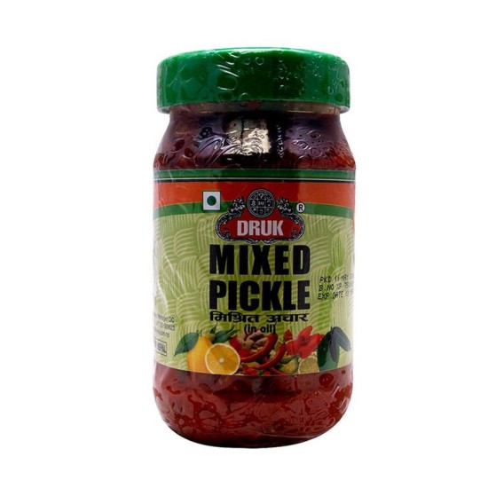 Druk Mixed Pickle In Oil Pet Bottle 400gm