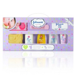 Johnson's Baby Gift Set with Organic Cotton Baby Dress (8 Pieces) Johnson's Baby Gift Set with Organic Cotton Baby Dress (8 Pieces)