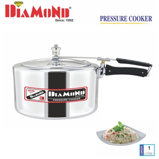 Diamond Aluminium Pressure Cooker 1 Litre