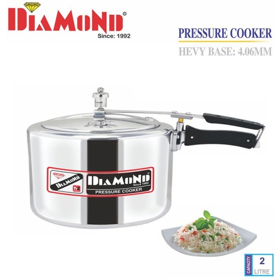Diamond Aluminium Pressure Cooker 2 Litre