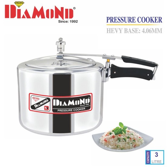Diamond Aluminium Pressure Cooker 3 Litre