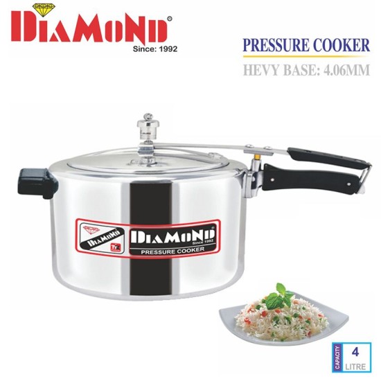 Diamond Aluminium Pressure Cooker 4 Litre