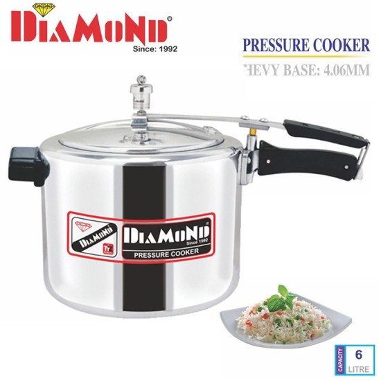 Diamond Aluminium Pressure Cooker 6 Litre