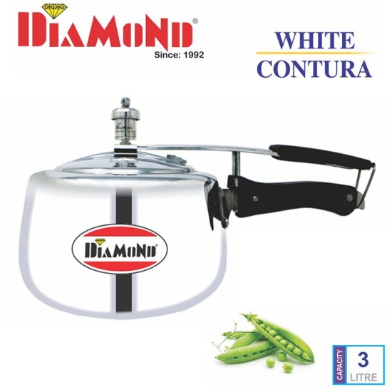 Diamond White Contura Pressure Cooker 3 litre