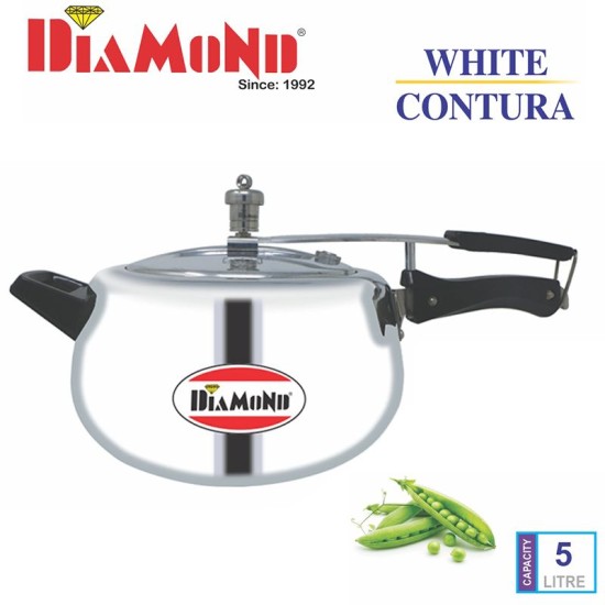 Diamond White Contura Pressure Cooker 5 litre