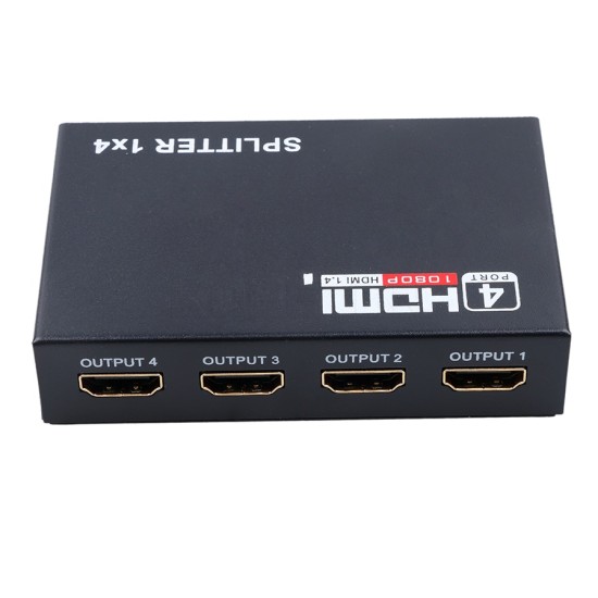 HDMI Splitter 4 Output Ports Wide Compatibility 1080P HDMI Splitter