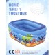 Swimming Water Pool Rectangle Blue For Kids - 160cm / Inflatable 3 Ring Swim Bath Tub For Children Baby