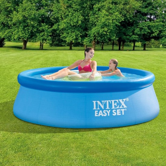 INTEX Easy Set Blue Swimming Water Pool For Kids 244cm  / Inflatable Swim Bath Tub For Children Baby