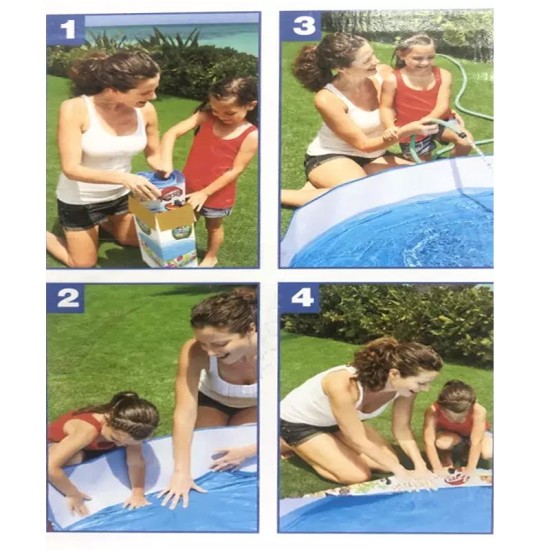 INTEX Multicolour Swimming Water Pool For Kids-152cm Swim Bath Tub For Children Baby