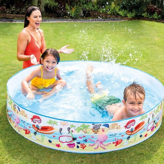 INTEX Multicolour Swimming Water Pool For Kids-122cm Swim Bath Tub For Children Baby