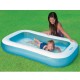 INTEX Swimming Water Pool Rectangle Blue For Kids-166cm / Inflatable Swim Bath Tub For Children Baby