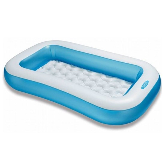 INTEX Swimming Water Pool Rectangle Blue For Kids-166cm / Inflatable Swim Bath Tub For Children Baby