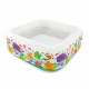 Swimming Water Pool Rectangle Blue For Kids - 159cm / Inflatable 3 Ring Swim Bath Tub For Children Baby