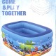 INTEX Swimming Water Pool Rectangle Blue For Kids-185cm / Inflatable Swim Bath Tub For Children Baby