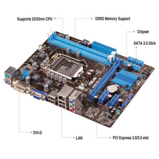 Asus Motherboard - H61M-K