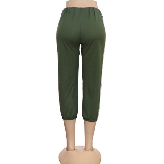 Green Women Cotton Joggers